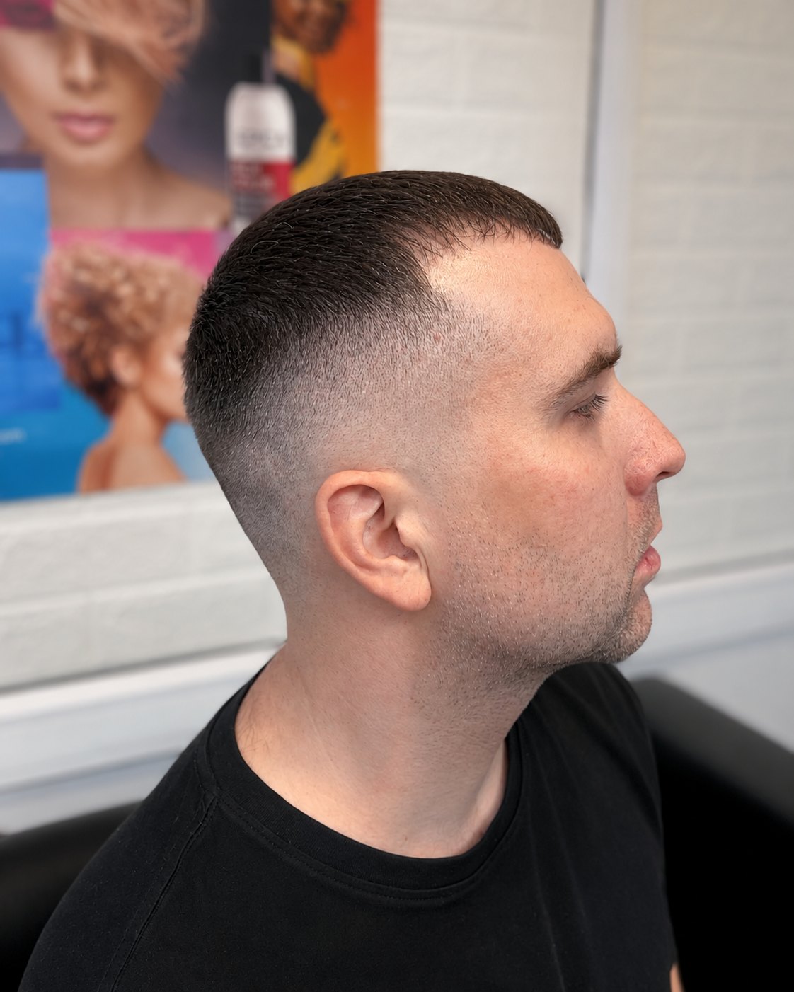 Мужская стрижка fade, вид сбоку